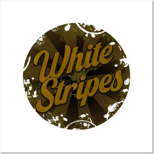 white stripes Posters and Art